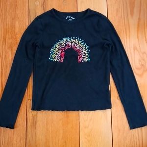 Art Class Ruffle Trim Long Sleeved Shirt